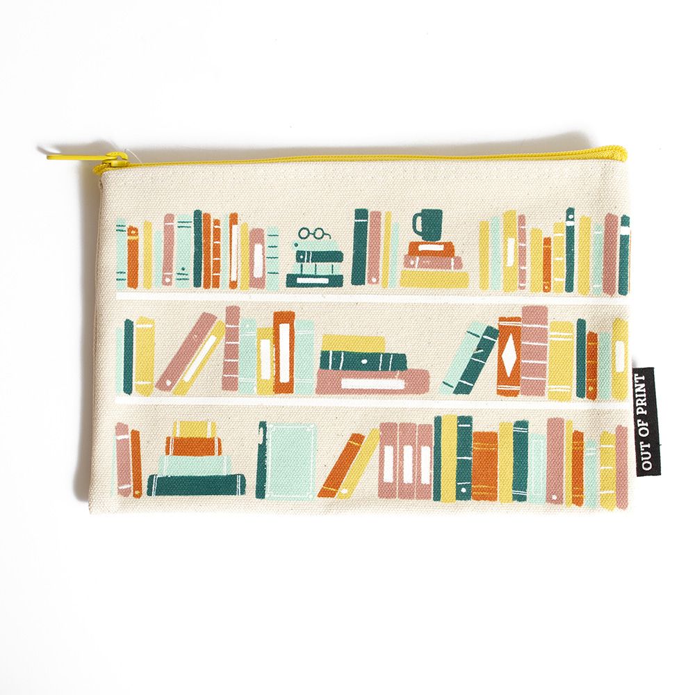 Out of Print, Pencil Pouch, Bookshelf